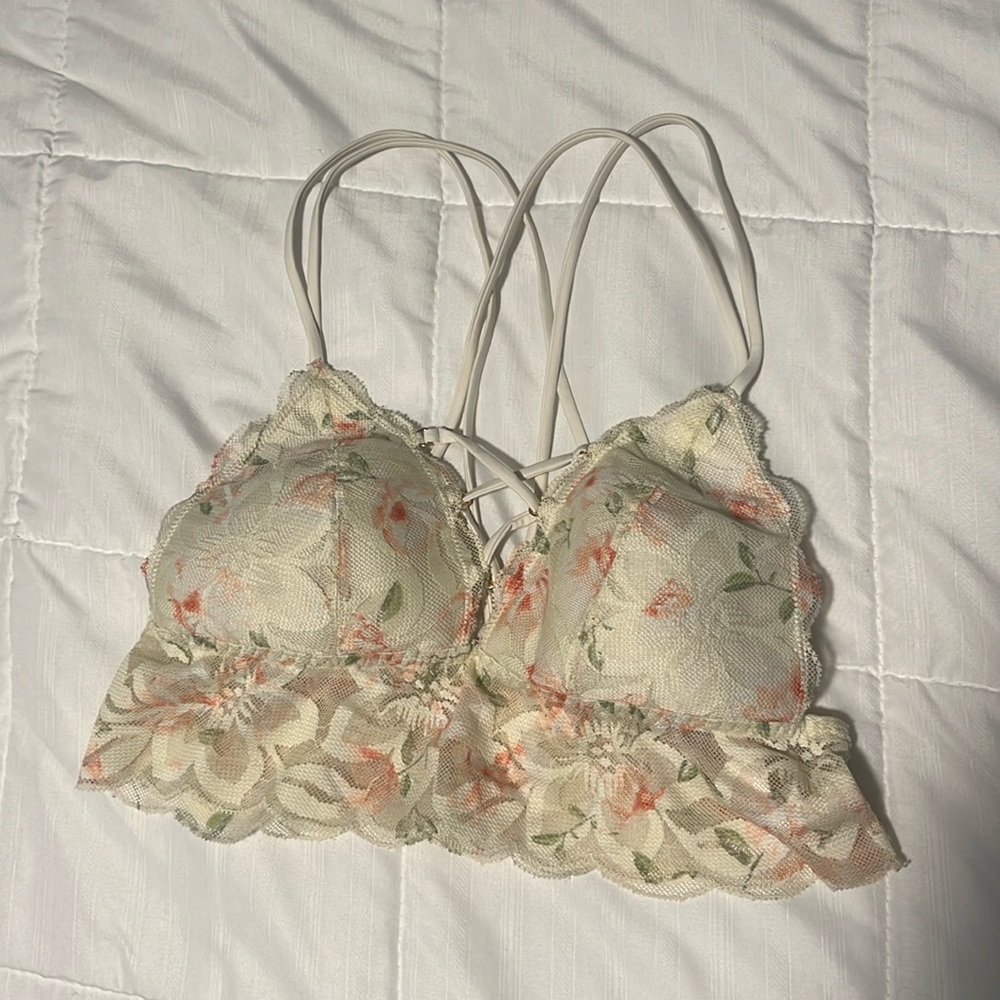PINK Flower Bralette